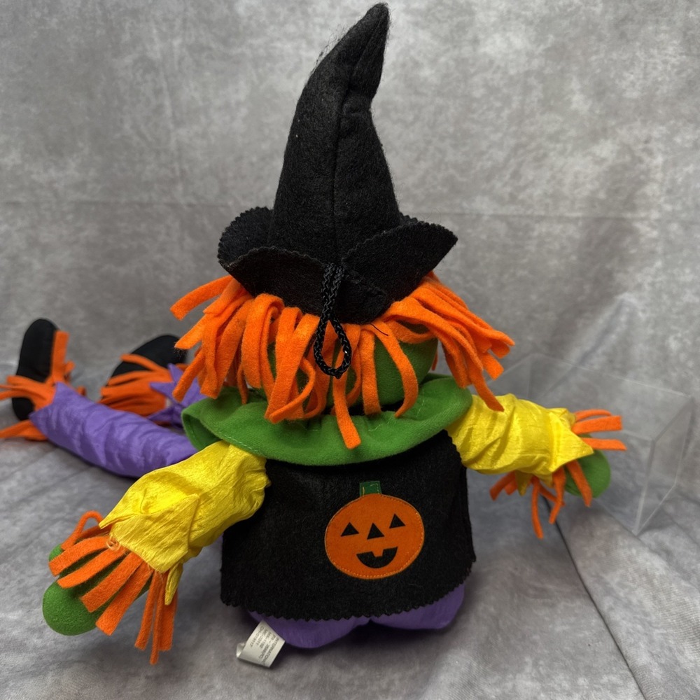 Vintage Scarecrow Plush 1993 Halloween Nylon International Silver 27" Fall Decor - Picture 5 of 14